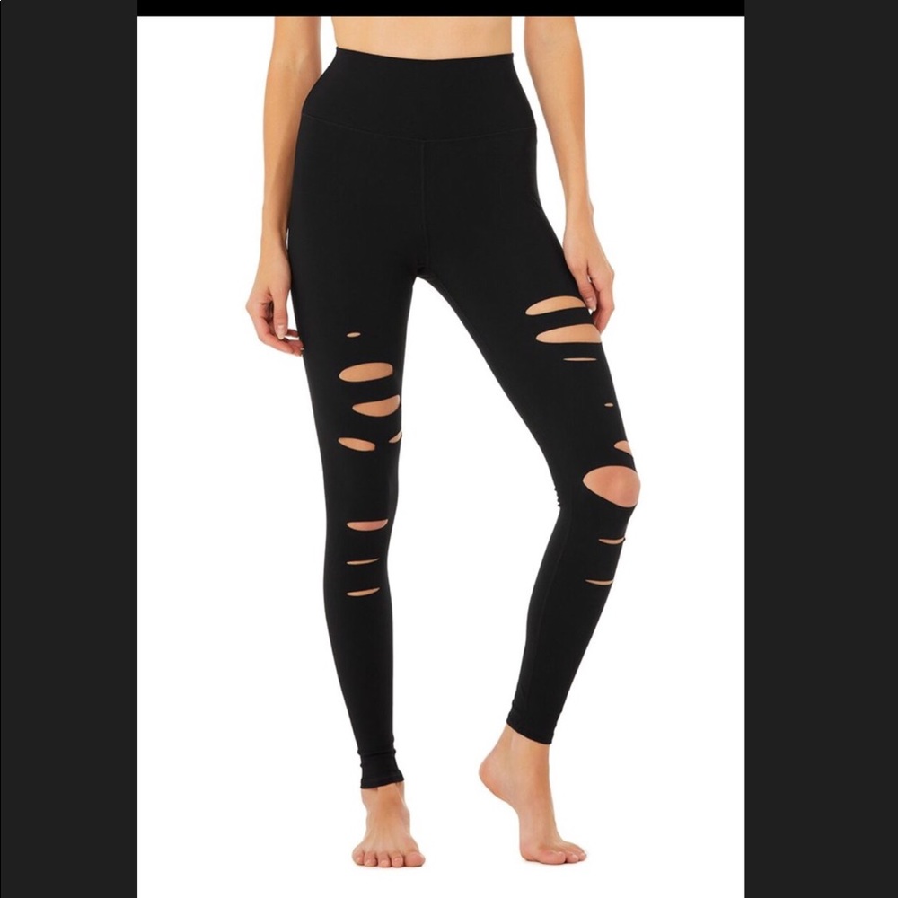 SOLD- Alo Yoga High-Waisted Ripped Warrior Legging